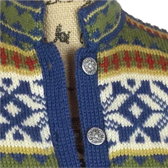 Viking Knit Handmade in Norway Wool Cardigan Vintage - Picture 4 of 10